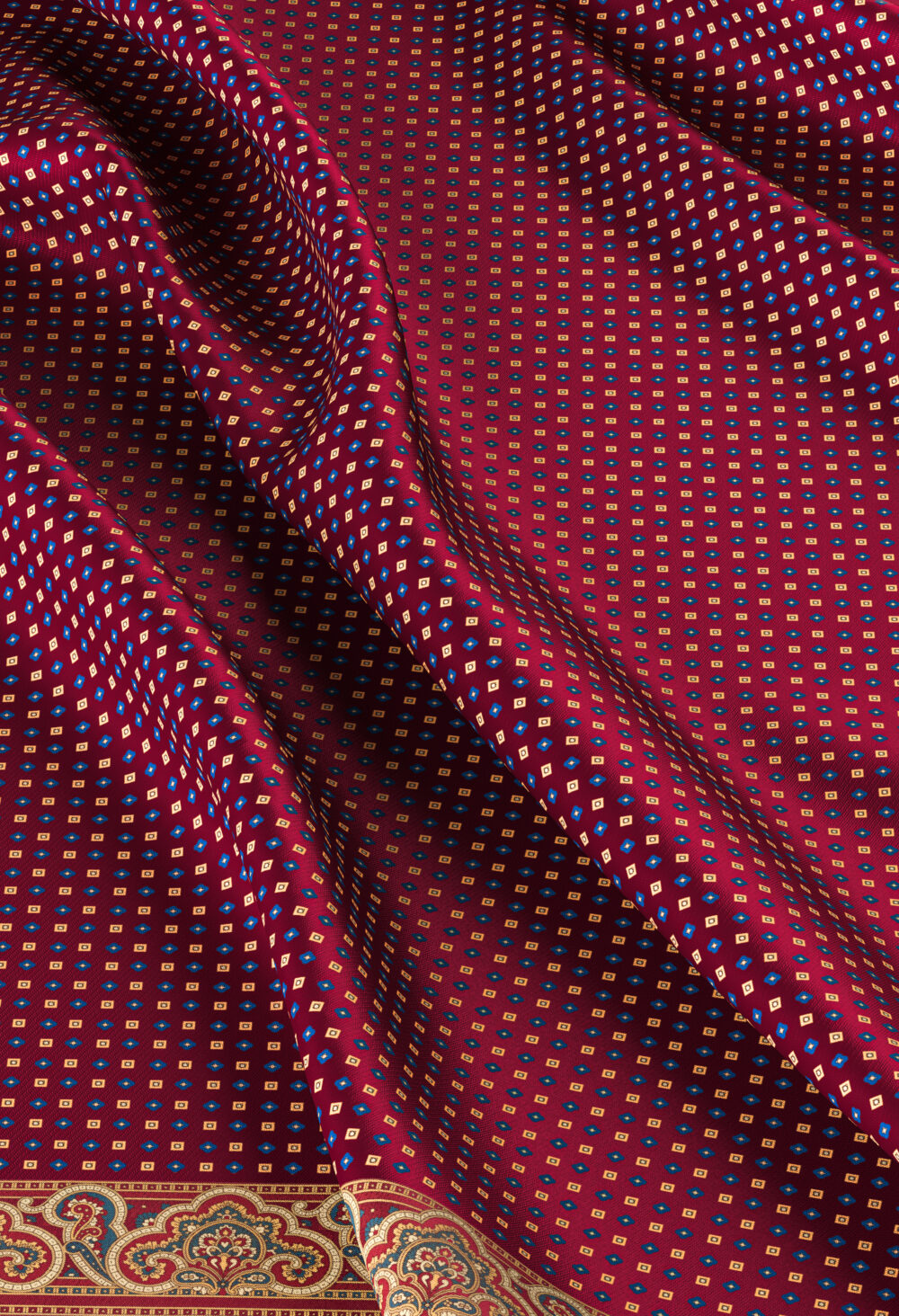 Silk scarf 140 * 140 Red - Image 2