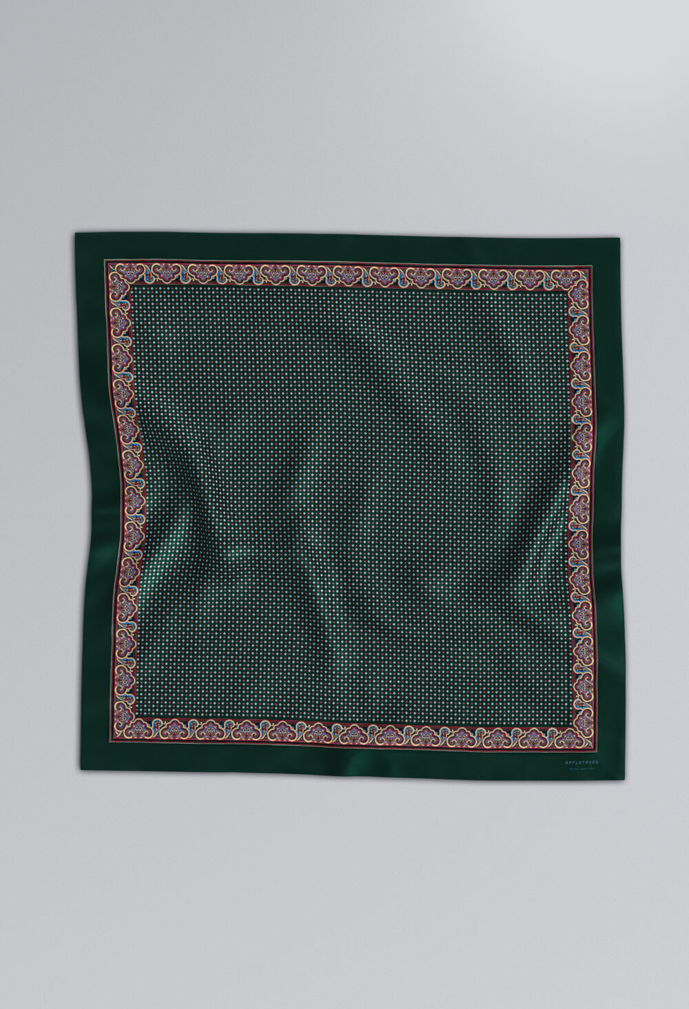 Silk scarf 140 * 140 Green