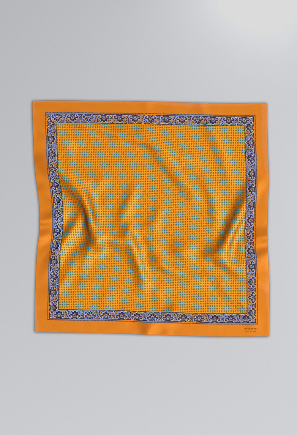 Silk scarf 140 * 140 Orange Gold